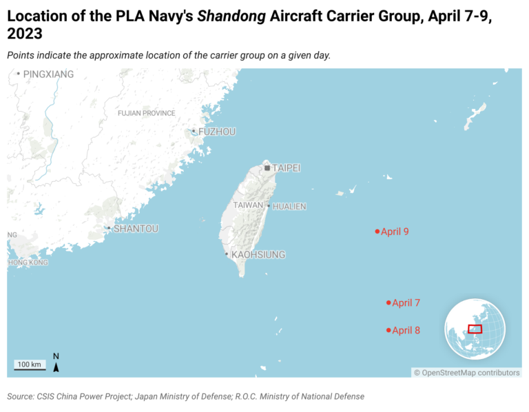 Tracking China’s April 2023 Military Exercises around Taiwan ...