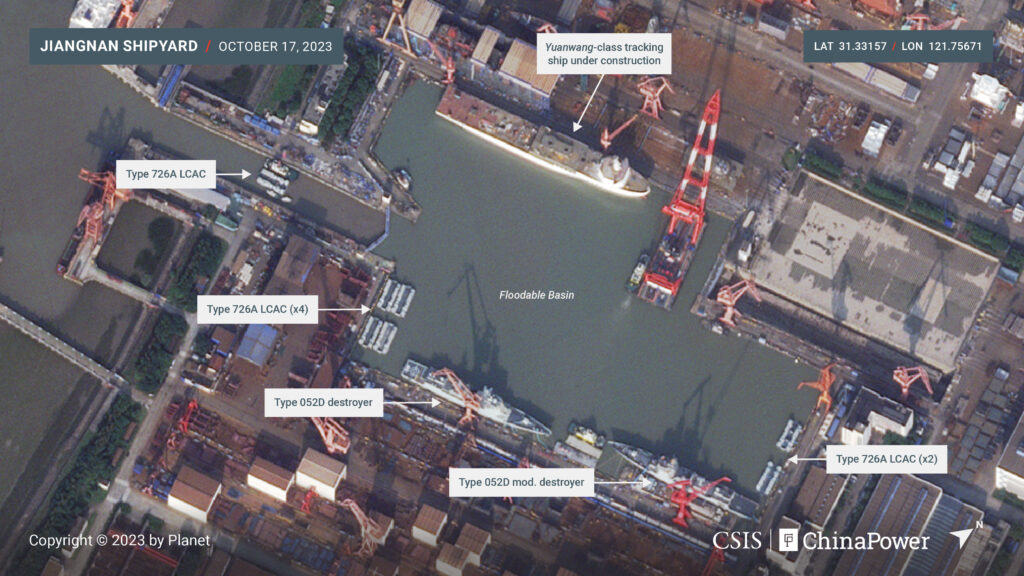 Yuanwang tracking ship at Jiangnan Shipyard